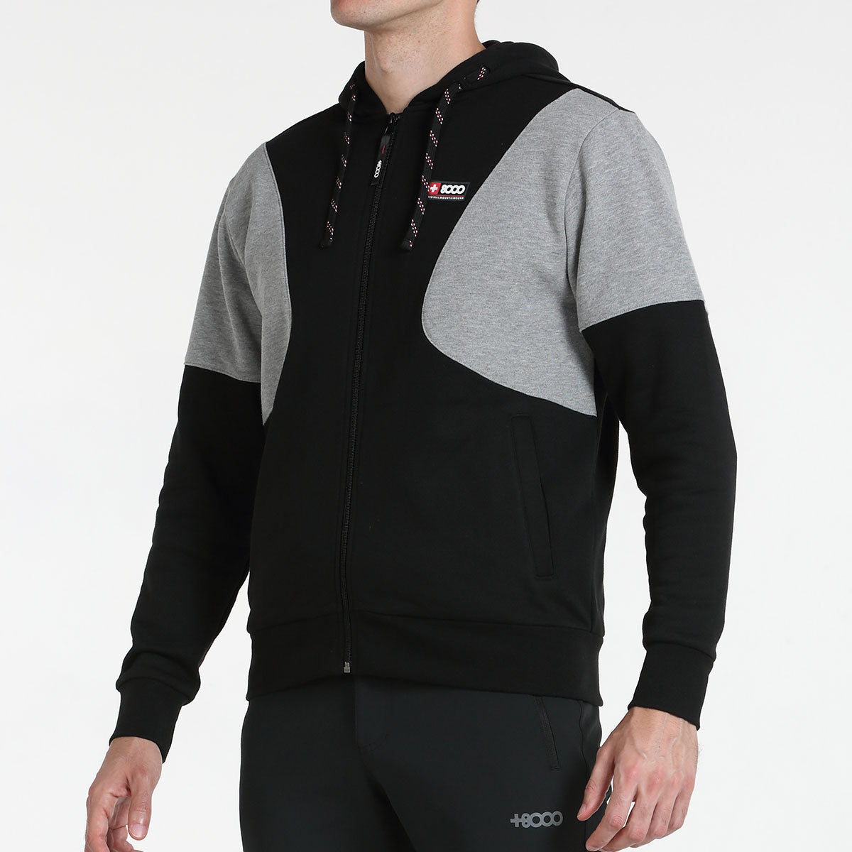 Chaqueta cremallera hombre +8000 CUAVO negro