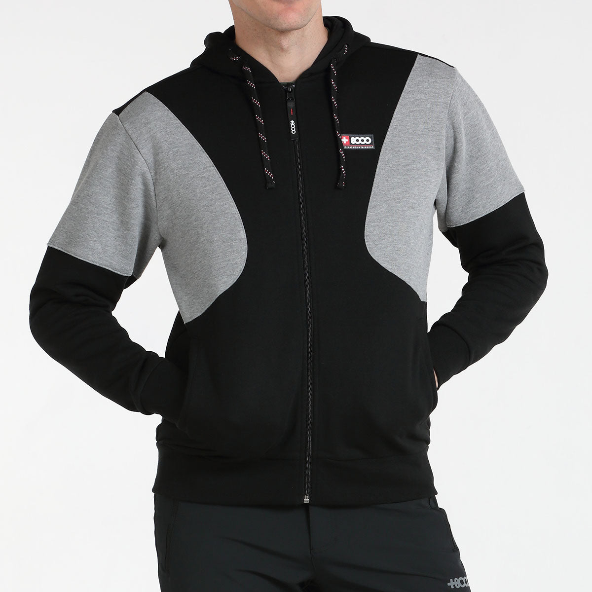 Chaqueta cremallera hombre +8000 CUAVO negro