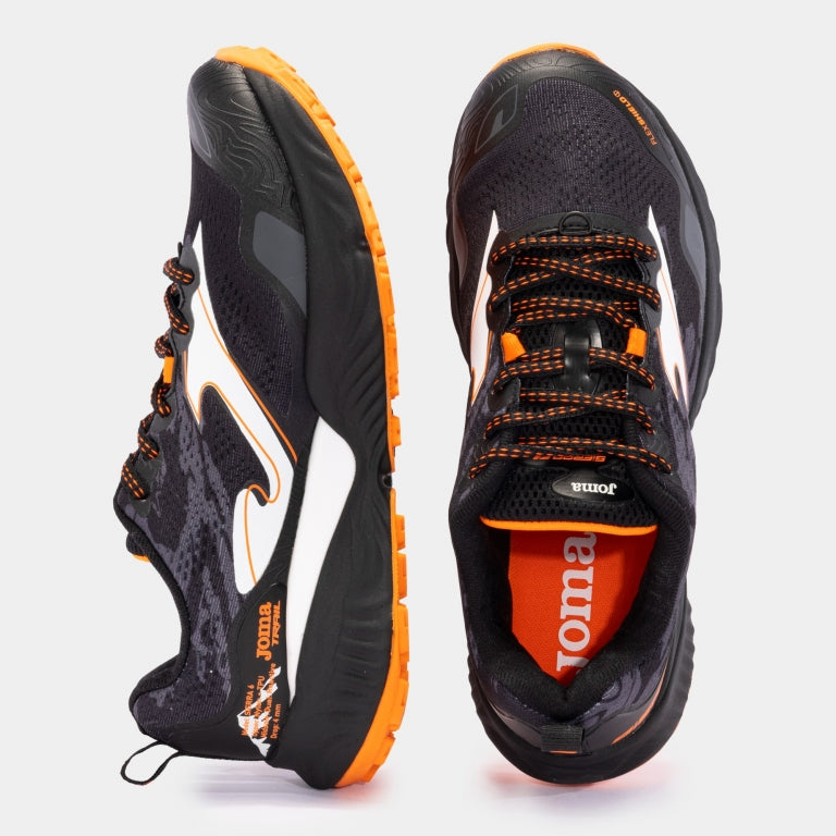 Zapatillas trail running hombre SIERRA MEN negro - naranja