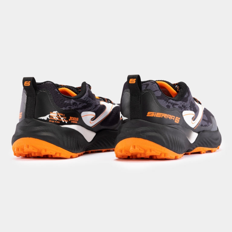 Zapatillas trail running hombre SIERRA MEN negro - naranja