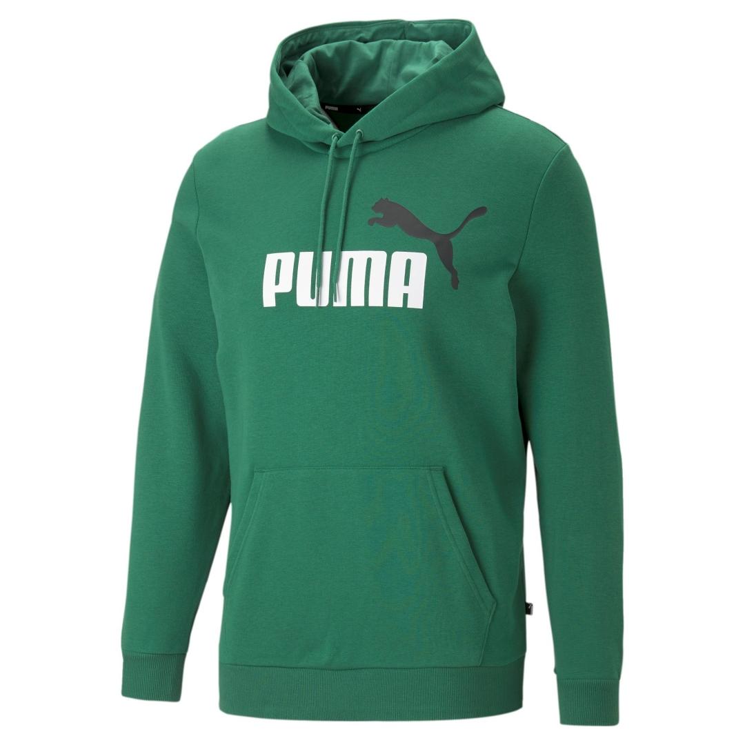 Sudadera capucha hombre Puma ESS+2 COL BIG LOGO verde