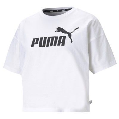 Camiseta Puma ESS CROPPED LOGO TEE blanco